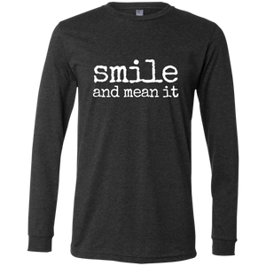 Smile and Mean It Men's Jersey LS T-Shirt