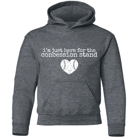 I'm here for the concession stand baseball Youth Pullover Hoodie