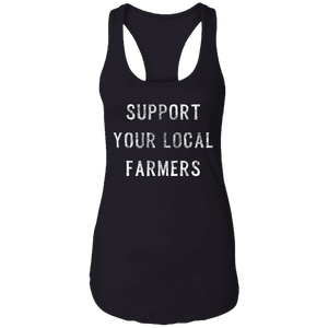 Support Farmers Ladies Ideal Racerback Tank