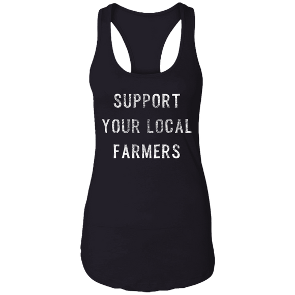 Support Farmers Ladies Ideal Racerback Tank