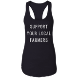 Support Farmers Ladies Ideal Racerback Tank