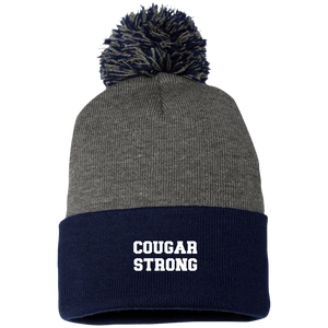 Cougar Strong Pom Pom Knit Cap