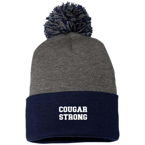 Cougar Strong Pom Pom Knit Cap