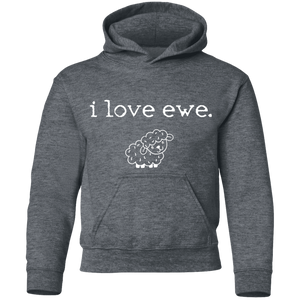 i love ewe Youth Pullover Hoodie
