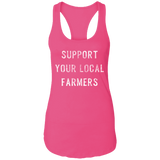 Support Farmers Ladies Ideal Racerback Tank