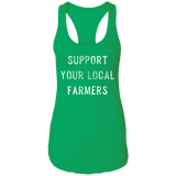 Support Farmers Ladies Ideal Racerback Tank