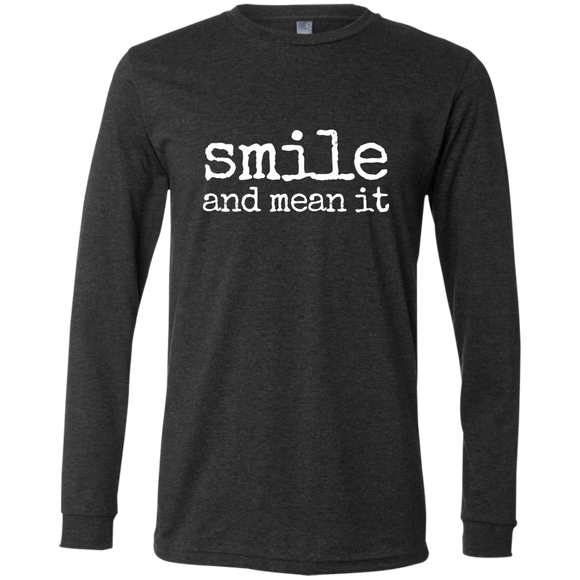 Smile and Mean It Men's Jersey LS T-Shirt