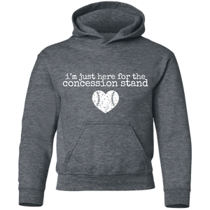 I'm here for the concession stand baseball Youth Pullover Hoodie