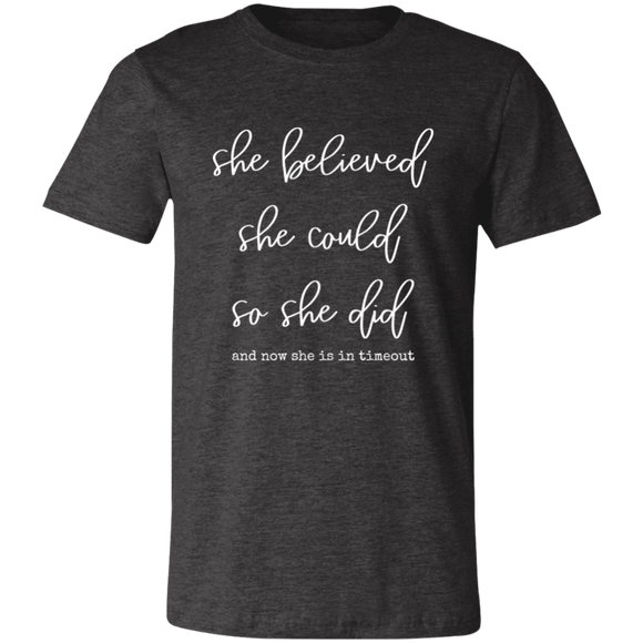 she believed she could Unisex Jersey Short-Sleeve T-Shirt