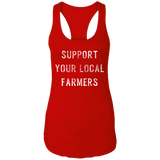 Support Farmers Ladies Ideal Racerback Tank