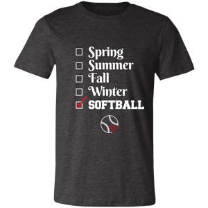 softball season Unisex Jersey Short-Sleeve T-Shirt