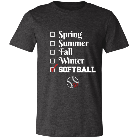softball season Unisex Jersey Short-Sleeve T-Shirt