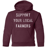 Support Farmers Youth Pullover Hoodie